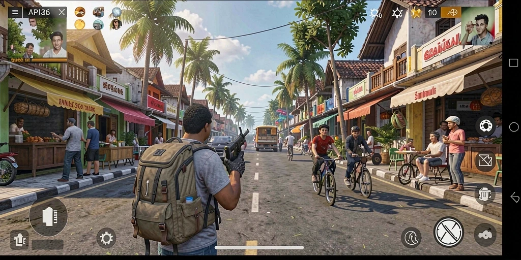Tangkapan layar API36 menunjukkan gameplay simulasi yang menakjubkan dan interaktif.