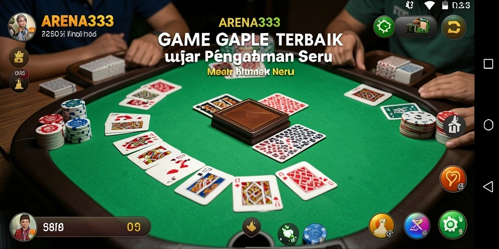 Screenshot utama ARENA333 menampilkan gameplay Gaple yang seru dan interaktif.