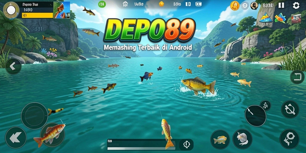 Screenshot menampilkan gameplay memancing yang mendebarkan dan menarik.