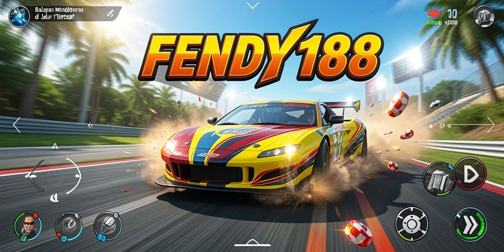 Gameplay Racing seru di dalam FENDY188 dengan mobil cepat dan lintasan menantang.