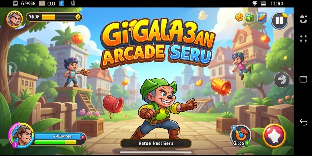 Gameplay seru GIGA33 dengan tantangan dan rintangan menarik.