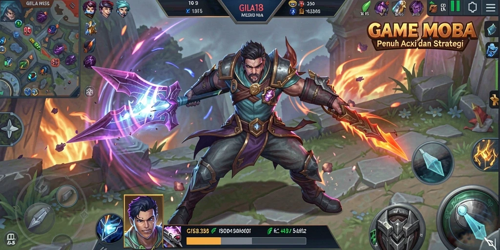 Tampilan gameplay GILA138 yang intens di arena pertempuran.