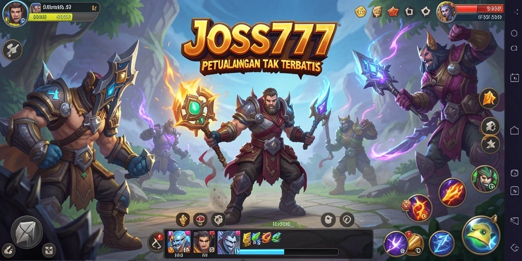 Tampilan gameplay JOSS777 yang mendebarkan dengan karakter unik dan pertarungan seru.