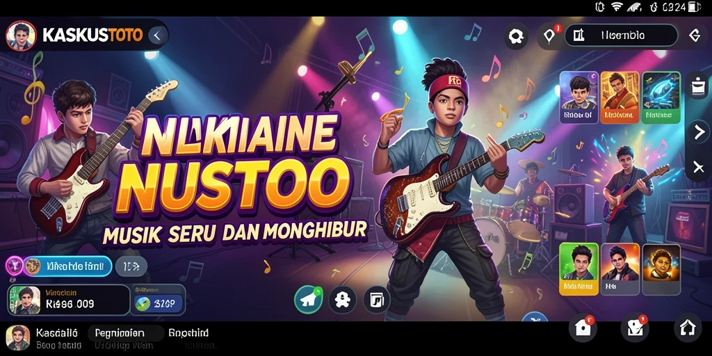 Screenshot KASKUSTOTO menampilkan interaksi seru dalam permainan musik.