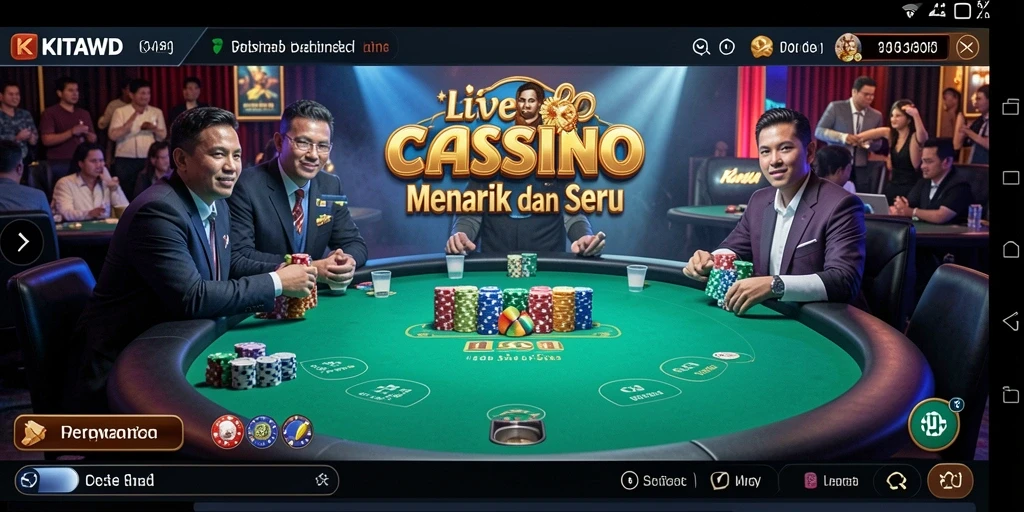 Tampilan gameplay Live Casino yang menarik di KITAWD.