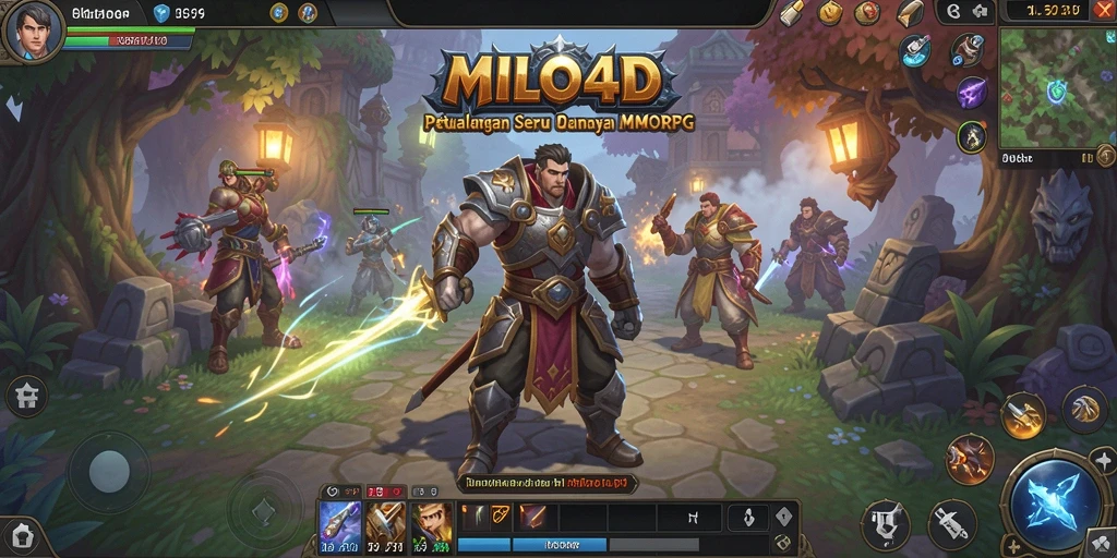 Screenshot gameplay <strong>MILO4D</strong> menampilkan aksi pertempuran seru dalam dunia MMORPG.