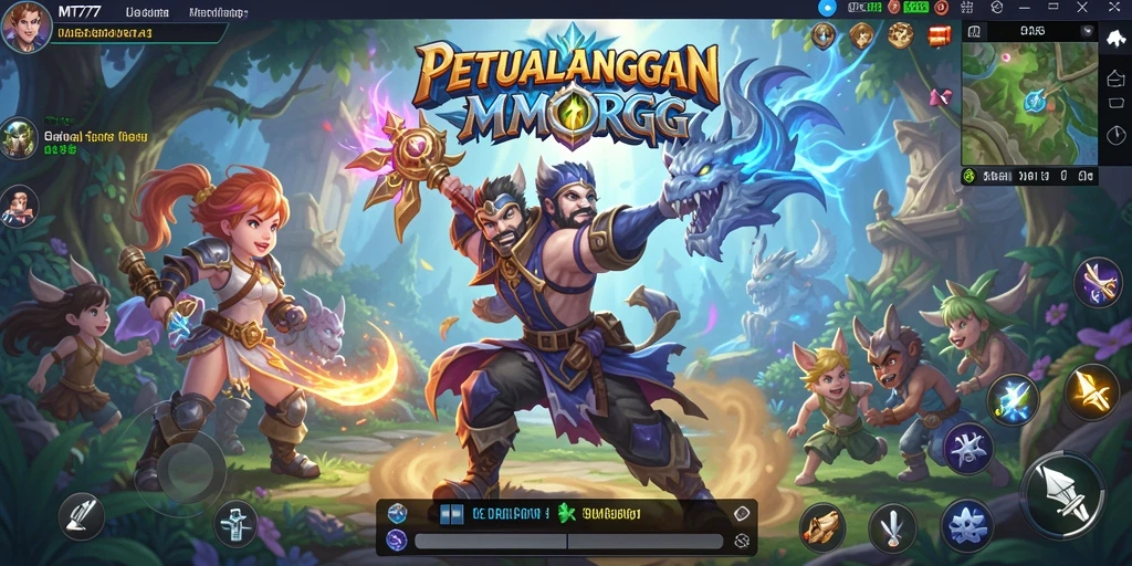 Tampilan gameplay seru dalam dunia fantasi MMORPG.