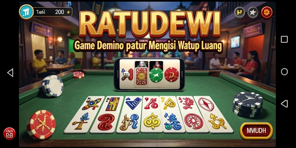 Tampilan gameplay domino yang menarik dan interaktif.