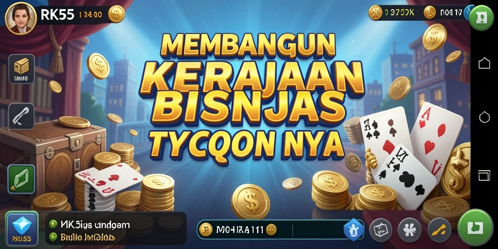 Tangkapan layar gameplay RK55 yang menampilkan pengelolaan bisnis.
