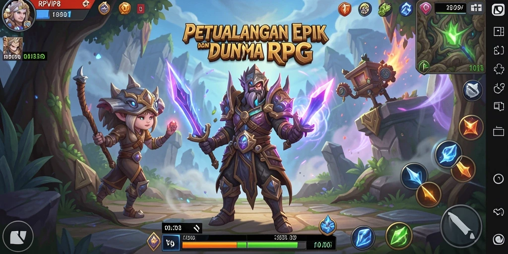 Tampilan gameplay RPVIP8 yang penuh aksi dan petualangan.