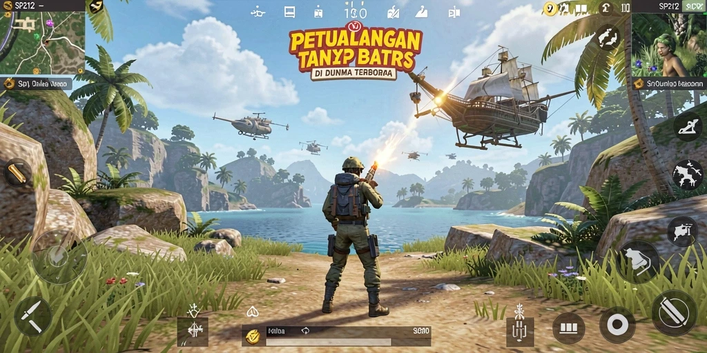 Gameplay SP212 yang menampilkan eksplorasi dunia terbuka yang menakjubkan.