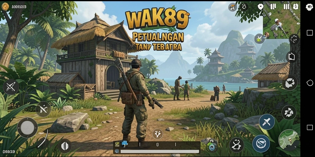 Screenshot gameplay WAK89 yang menampilkan petualangan di dunia terbuka.
