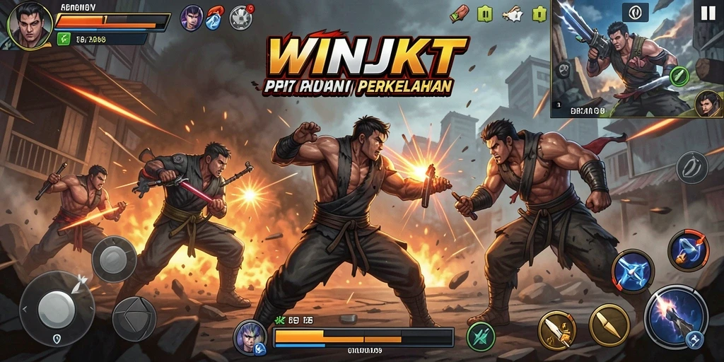 Tampilan screenshot <strong>WINJKT</strong> menampilkan aksi pertarungan yang mendebarkan.